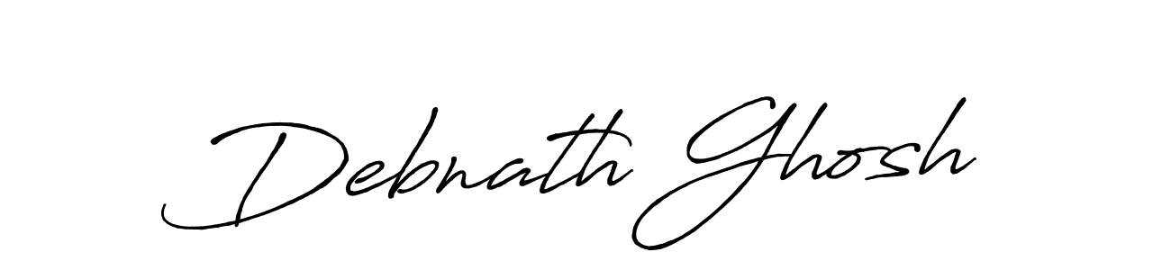 Create a beautiful signature design for name Debnath Ghosh. With this signature (Antro_Vectra_Bolder) fonts, you can make a handwritten signature for free. Debnath Ghosh signature style 7 images and pictures png