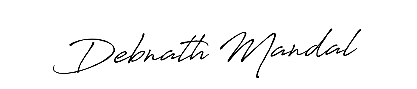 Create a beautiful signature design for name Debnath Mandal. With this signature (Antro_Vectra_Bolder) fonts, you can make a handwritten signature for free. Debnath Mandal signature style 7 images and pictures png