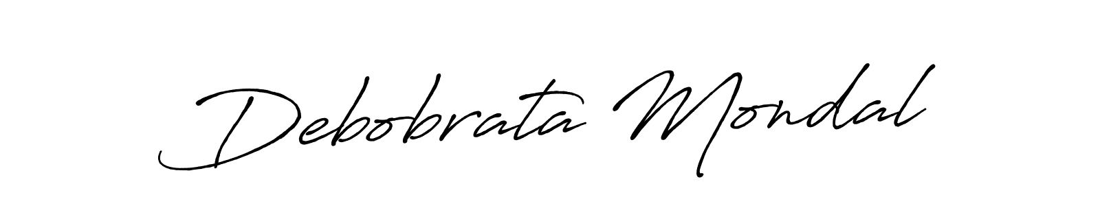 How to make Debobrata Mondal name signature. Use Antro_Vectra_Bolder style for creating short signs online. This is the latest handwritten sign. Debobrata Mondal signature style 7 images and pictures png
