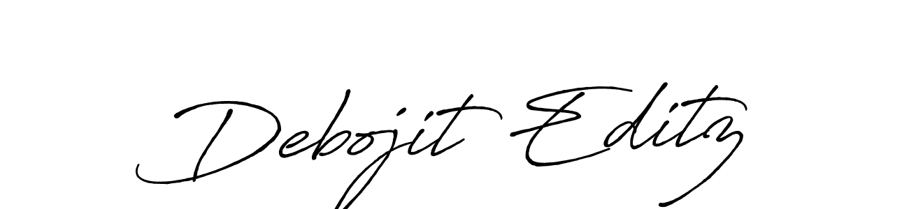 How to make Debojit Editz signature? Antro_Vectra_Bolder is a professional autograph style. Create handwritten signature for Debojit Editz name. Debojit Editz signature style 7 images and pictures png