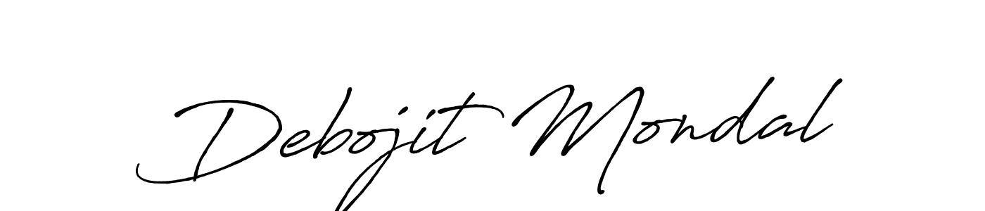Make a beautiful signature design for name Debojit Mondal. With this signature (Antro_Vectra_Bolder) style, you can create a handwritten signature for free. Debojit Mondal signature style 7 images and pictures png