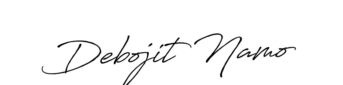 How to make Debojit Namo signature? Antro_Vectra_Bolder is a professional autograph style. Create handwritten signature for Debojit Namo name. Debojit Namo signature style 7 images and pictures png