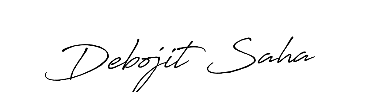 How to make Debojit Saha signature? Antro_Vectra_Bolder is a professional autograph style. Create handwritten signature for Debojit Saha name. Debojit Saha signature style 7 images and pictures png