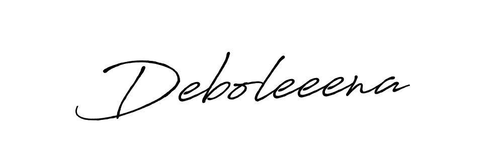 if you are searching for the best signature style for your name Deboleeena. so please give up your signature search. here we have designed multiple signature styles  using Antro_Vectra_Bolder. Deboleeena signature style 7 images and pictures png