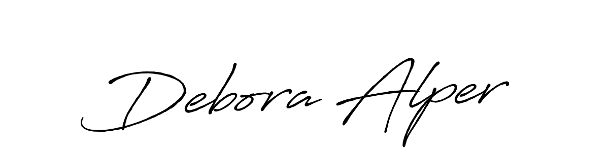 Make a beautiful signature design for name Debora Alper. With this signature (Antro_Vectra_Bolder) style, you can create a handwritten signature for free. Debora Alper signature style 7 images and pictures png