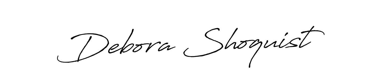 Create a beautiful signature design for name Debora Shoquist. With this signature (Antro_Vectra_Bolder) fonts, you can make a handwritten signature for free. Debora Shoquist signature style 7 images and pictures png