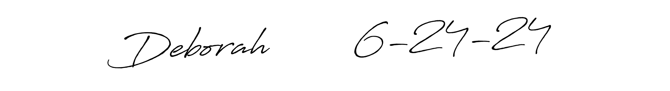 Make a beautiful signature design for name Deborah        6-24-24. With this signature (Antro_Vectra_Bolder) style, you can create a handwritten signature for free. Deborah        6-24-24 signature style 7 images and pictures png