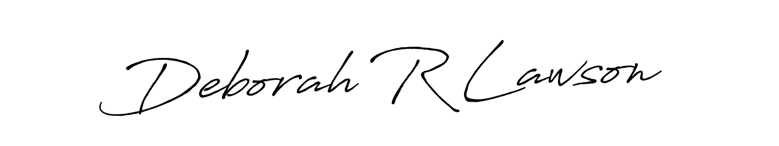 How to make Deborah R Lawson name signature. Use Antro_Vectra_Bolder style for creating short signs online. This is the latest handwritten sign. Deborah R Lawson signature style 7 images and pictures png