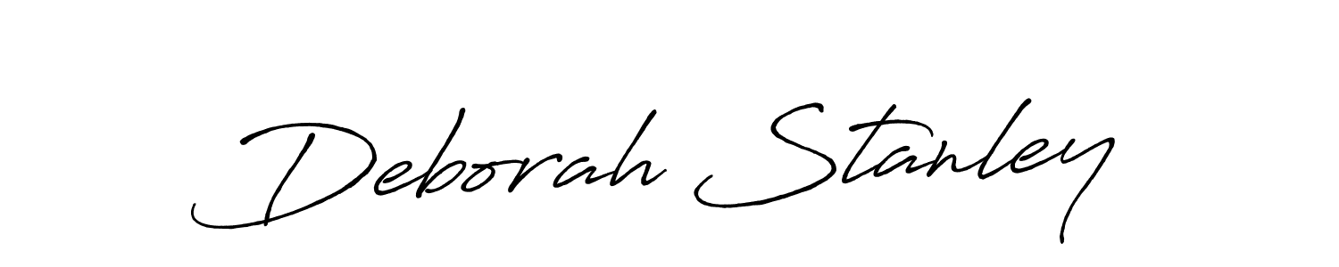 Create a beautiful signature design for name Deborah Stanley. With this signature (Antro_Vectra_Bolder) fonts, you can make a handwritten signature for free. Deborah Stanley signature style 7 images and pictures png