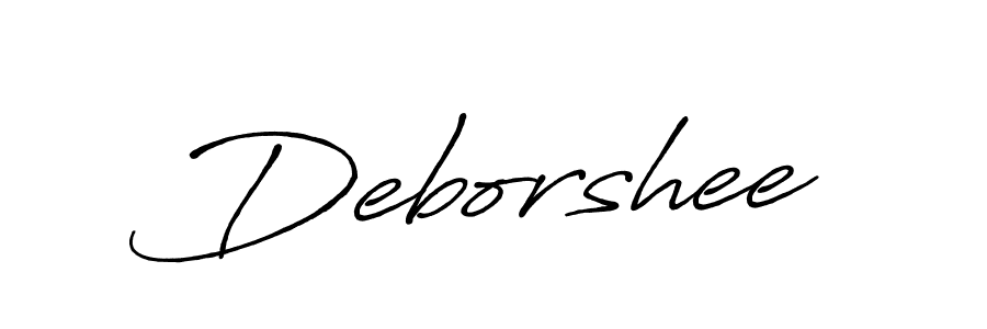 How to make Deborshee name signature. Use Antro_Vectra_Bolder style for creating short signs online. This is the latest handwritten sign. Deborshee signature style 7 images and pictures png