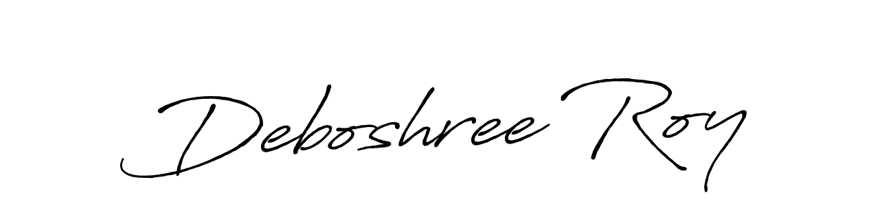 How to make Deboshree Roy signature? Antro_Vectra_Bolder is a professional autograph style. Create handwritten signature for Deboshree Roy name. Deboshree Roy signature style 7 images and pictures png