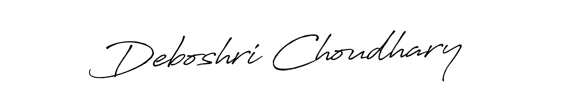 if you are searching for the best signature style for your name Deboshri Choudhary. so please give up your signature search. here we have designed multiple signature styles  using Antro_Vectra_Bolder. Deboshri Choudhary signature style 7 images and pictures png