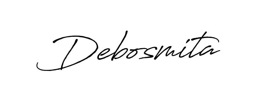 How to make Debosmita signature? Antro_Vectra_Bolder is a professional autograph style. Create handwritten signature for Debosmita name. Debosmita signature style 7 images and pictures png