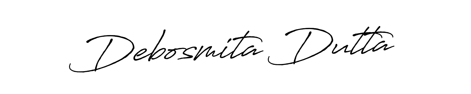 Use a signature maker to create a handwritten signature online. With this signature software, you can design (Antro_Vectra_Bolder) your own signature for name Debosmita Dutta. Debosmita Dutta signature style 7 images and pictures png