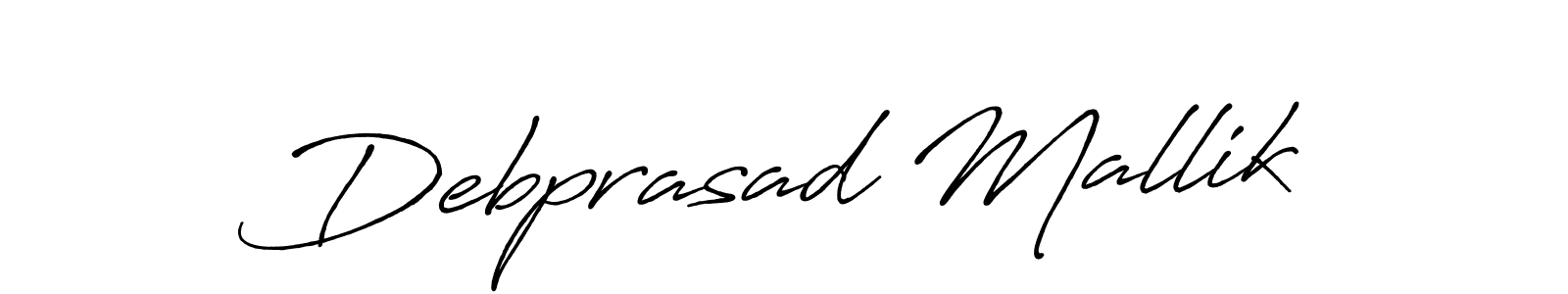 Make a beautiful signature design for name Debprasad Mallik. With this signature (Antro_Vectra_Bolder) style, you can create a handwritten signature for free. Debprasad Mallik signature style 7 images and pictures png