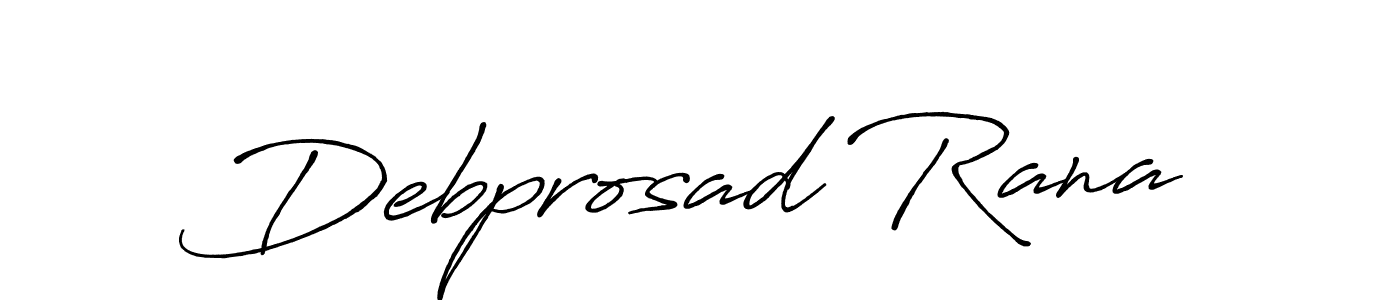 Make a beautiful signature design for name Debprosad Rana. With this signature (Antro_Vectra_Bolder) style, you can create a handwritten signature for free. Debprosad Rana signature style 7 images and pictures png