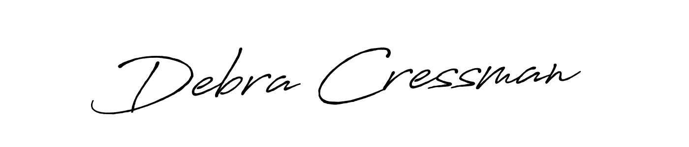 Make a beautiful signature design for name Debra Cressman. With this signature (Antro_Vectra_Bolder) style, you can create a handwritten signature for free. Debra Cressman signature style 7 images and pictures png