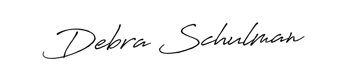 Make a beautiful signature design for name Debra Schulman. Use this online signature maker to create a handwritten signature for free. Debra Schulman signature style 7 images and pictures png