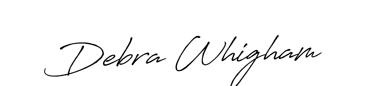 Design your own signature with our free online signature maker. With this signature software, you can create a handwritten (Antro_Vectra_Bolder) signature for name Debra Whigham. Debra Whigham signature style 7 images and pictures png