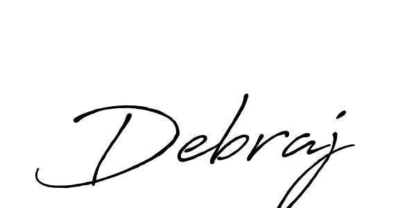 Design your own signature with our free online signature maker. With this signature software, you can create a handwritten (Antro_Vectra_Bolder) signature for name Debraj. Debraj signature style 7 images and pictures png