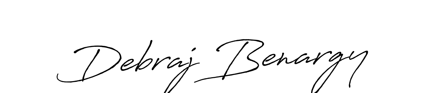 Antro_Vectra_Bolder is a professional signature style that is perfect for those who want to add a touch of class to their signature. It is also a great choice for those who want to make their signature more unique. Get Debraj Benargy name to fancy signature for free. Debraj Benargy signature style 7 images and pictures png