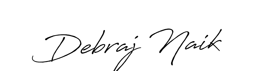 Design your own signature with our free online signature maker. With this signature software, you can create a handwritten (Antro_Vectra_Bolder) signature for name Debraj Naik. Debraj Naik signature style 7 images and pictures png