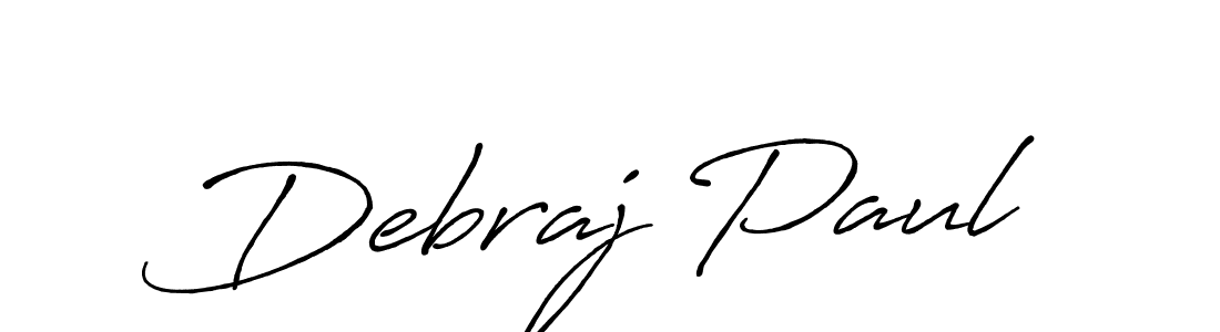 Design your own signature with our free online signature maker. With this signature software, you can create a handwritten (Antro_Vectra_Bolder) signature for name Debraj Paul. Debraj Paul signature style 7 images and pictures png