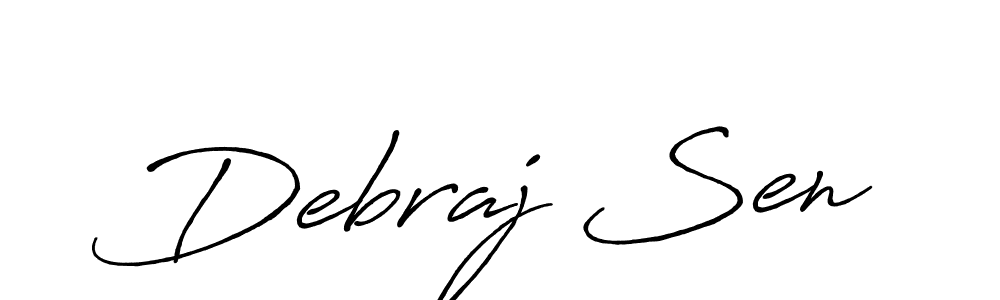 Use a signature maker to create a handwritten signature online. With this signature software, you can design (Antro_Vectra_Bolder) your own signature for name Debraj Sen. Debraj Sen signature style 7 images and pictures png