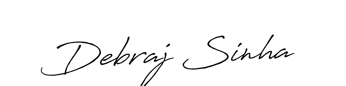 Create a beautiful signature design for name Debraj Sinha. With this signature (Antro_Vectra_Bolder) fonts, you can make a handwritten signature for free. Debraj Sinha signature style 7 images and pictures png