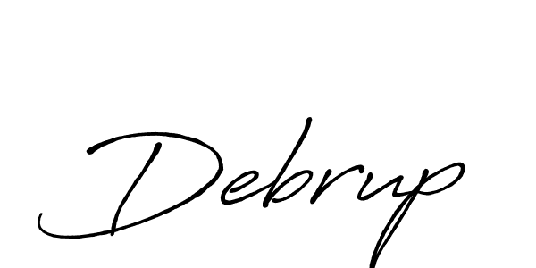 How to make Debrup name signature. Use Antro_Vectra_Bolder style for creating short signs online. This is the latest handwritten sign. Debrup signature style 7 images and pictures png