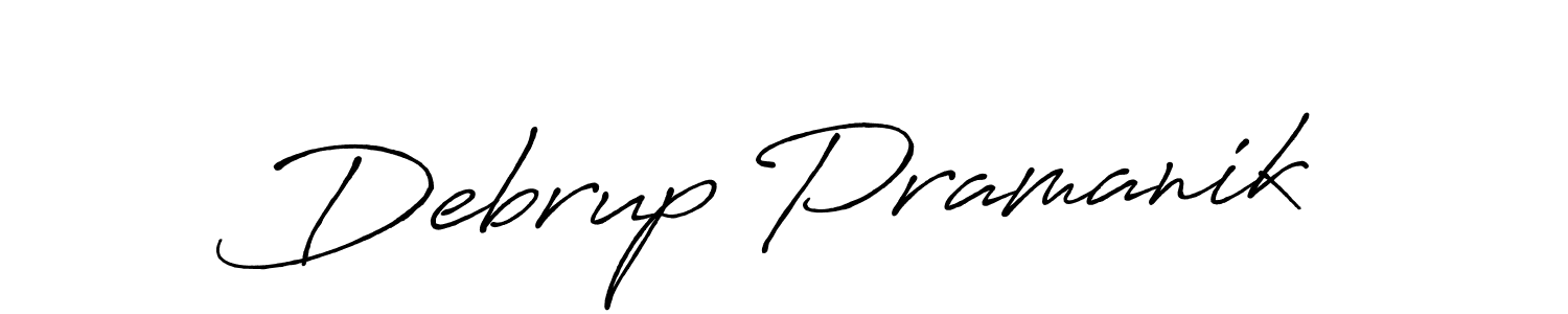 How to Draw Debrup Pramanik signature style? Antro_Vectra_Bolder is a latest design signature styles for name Debrup Pramanik. Debrup Pramanik signature style 7 images and pictures png