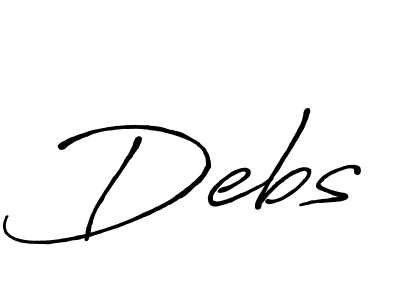 How to make Debs name signature. Use Antro_Vectra_Bolder style for creating short signs online. This is the latest handwritten sign. Debs signature style 7 images and pictures png