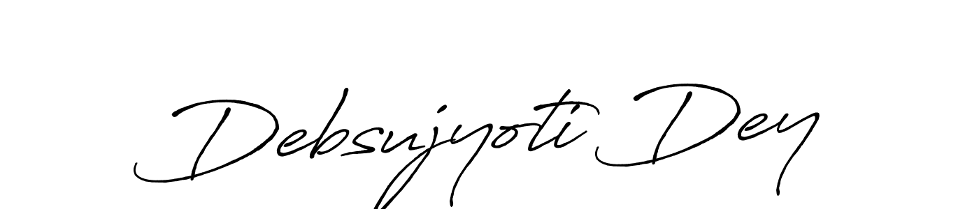 Debsujyoti Dey stylish signature style. Best Handwritten Sign (Antro_Vectra_Bolder) for my name. Handwritten Signature Collection Ideas for my name Debsujyoti Dey. Debsujyoti Dey signature style 7 images and pictures png