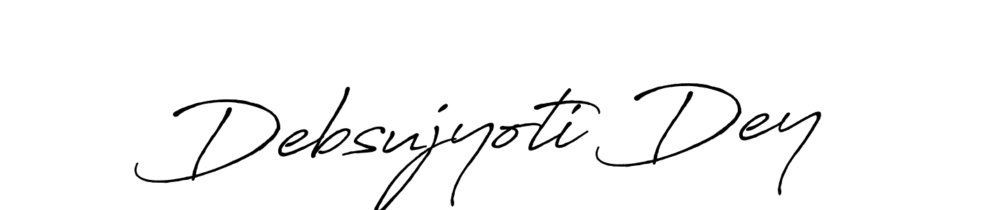 How to make Debsujyoti Dey name signature. Use Antro_Vectra_Bolder style for creating short signs online. This is the latest handwritten sign. Debsujyoti Dey signature style 7 images and pictures png
