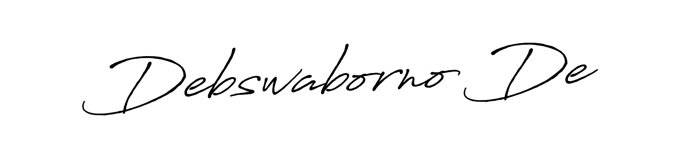 This is the best signature style for the Debswaborno De name. Also you like these signature font (Antro_Vectra_Bolder). Mix name signature. Debswaborno De signature style 7 images and pictures png