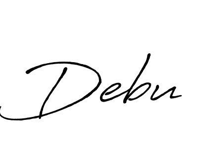 How to make Debu name signature. Use Antro_Vectra_Bolder style for creating short signs online. This is the latest handwritten sign. Debu signature style 7 images and pictures png