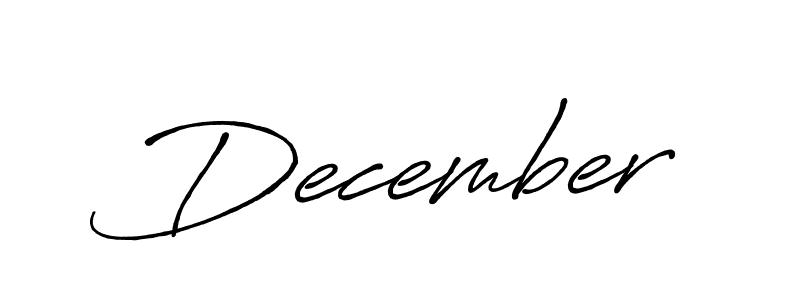 Make a beautiful signature design for name December. With this signature (Antro_Vectra_Bolder) style, you can create a handwritten signature for free. December signature style 7 images and pictures png