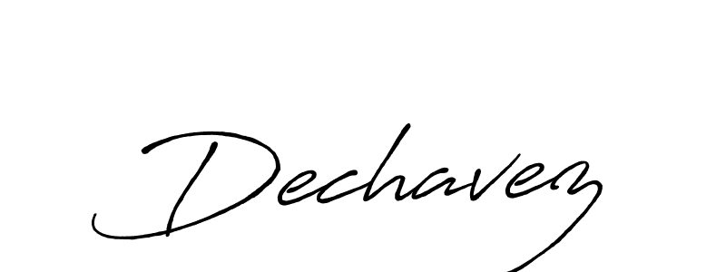 How to make Dechavez name signature. Use Antro_Vectra_Bolder style for creating short signs online. This is the latest handwritten sign. Dechavez signature style 7 images and pictures png