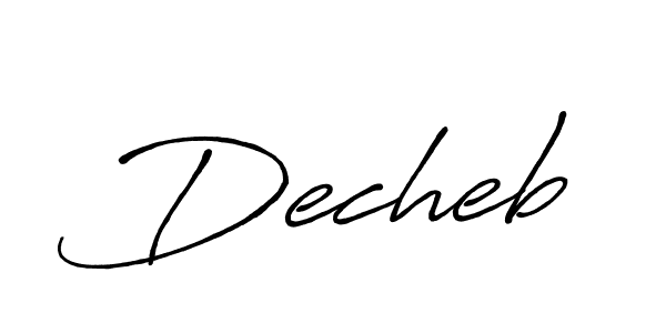 Create a beautiful signature design for name Decheb. With this signature (Antro_Vectra_Bolder) fonts, you can make a handwritten signature for free. Decheb signature style 7 images and pictures png