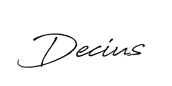 Also we have Decius name is the best signature style. Create professional handwritten signature collection using Antro_Vectra_Bolder autograph style. Decius signature style 7 images and pictures png