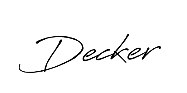 See photos of Decker official signature by Spectra . Check more albums & portfolios. Read reviews & check more about Antro_Vectra_Bolder font. Decker signature style 7 images and pictures png
