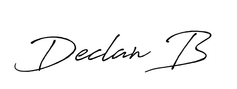 Create a beautiful signature design for name Declan B. With this signature (Antro_Vectra_Bolder) fonts, you can make a handwritten signature for free. Declan B signature style 7 images and pictures png
