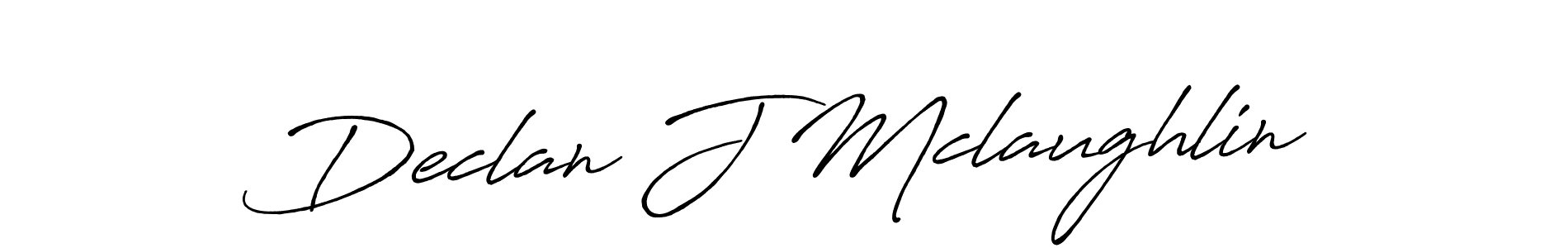 How to make Declan J Mclaughlin name signature. Use Antro_Vectra_Bolder style for creating short signs online. This is the latest handwritten sign. Declan J Mclaughlin signature style 7 images and pictures png