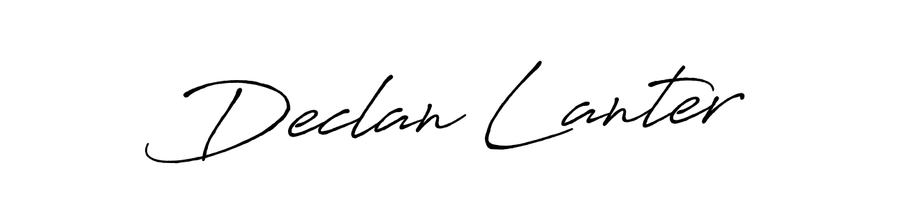 How to make Declan Lanter name signature. Use Antro_Vectra_Bolder style for creating short signs online. This is the latest handwritten sign. Declan Lanter signature style 7 images and pictures png