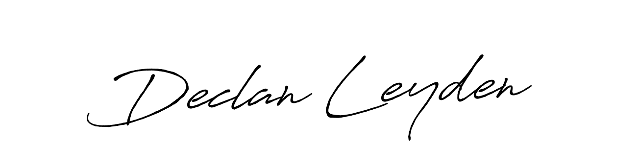 The best way (Antro_Vectra_Bolder) to make a short signature is to pick only two or three words in your name. The name Declan Leyden include a total of six letters. For converting this name. Declan Leyden signature style 7 images and pictures png