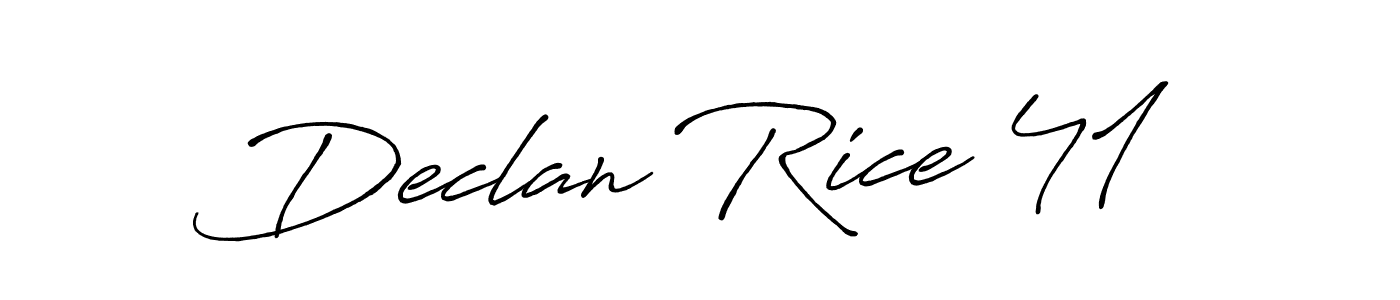 Design your own signature with our free online signature maker. With this signature software, you can create a handwritten (Antro_Vectra_Bolder) signature for name Declan Rice 41. Declan Rice 41 signature style 7 images and pictures png