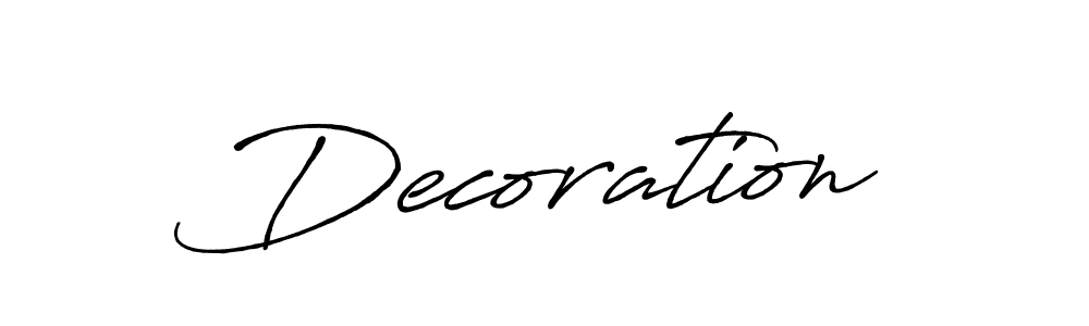 Also we have Decoration name is the best signature style. Create professional handwritten signature collection using Antro_Vectra_Bolder autograph style. Decoration signature style 7 images and pictures png