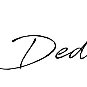 Use a signature maker to create a handwritten signature online. With this signature software, you can design (Antro_Vectra_Bolder) your own signature for name Ded. Ded signature style 7 images and pictures png