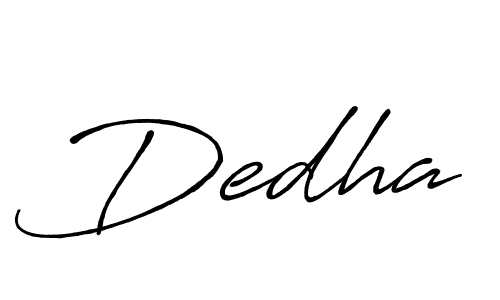 Create a beautiful signature design for name Dedha. With this signature (Antro_Vectra_Bolder) fonts, you can make a handwritten signature for free. Dedha signature style 7 images and pictures png