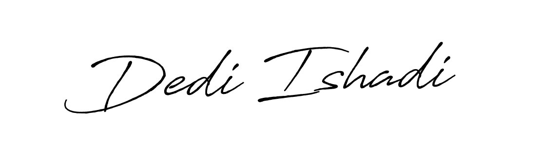 How to make Dedi Ishadi name signature. Use Antro_Vectra_Bolder style for creating short signs online. This is the latest handwritten sign. Dedi Ishadi signature style 7 images and pictures png